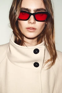 LONG WOOL COAT WITH HIGH NECK