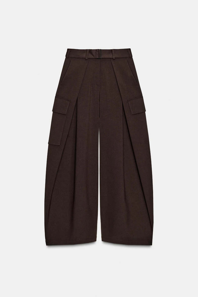 PLEATED CARGO PANTS ZW COLLECTION