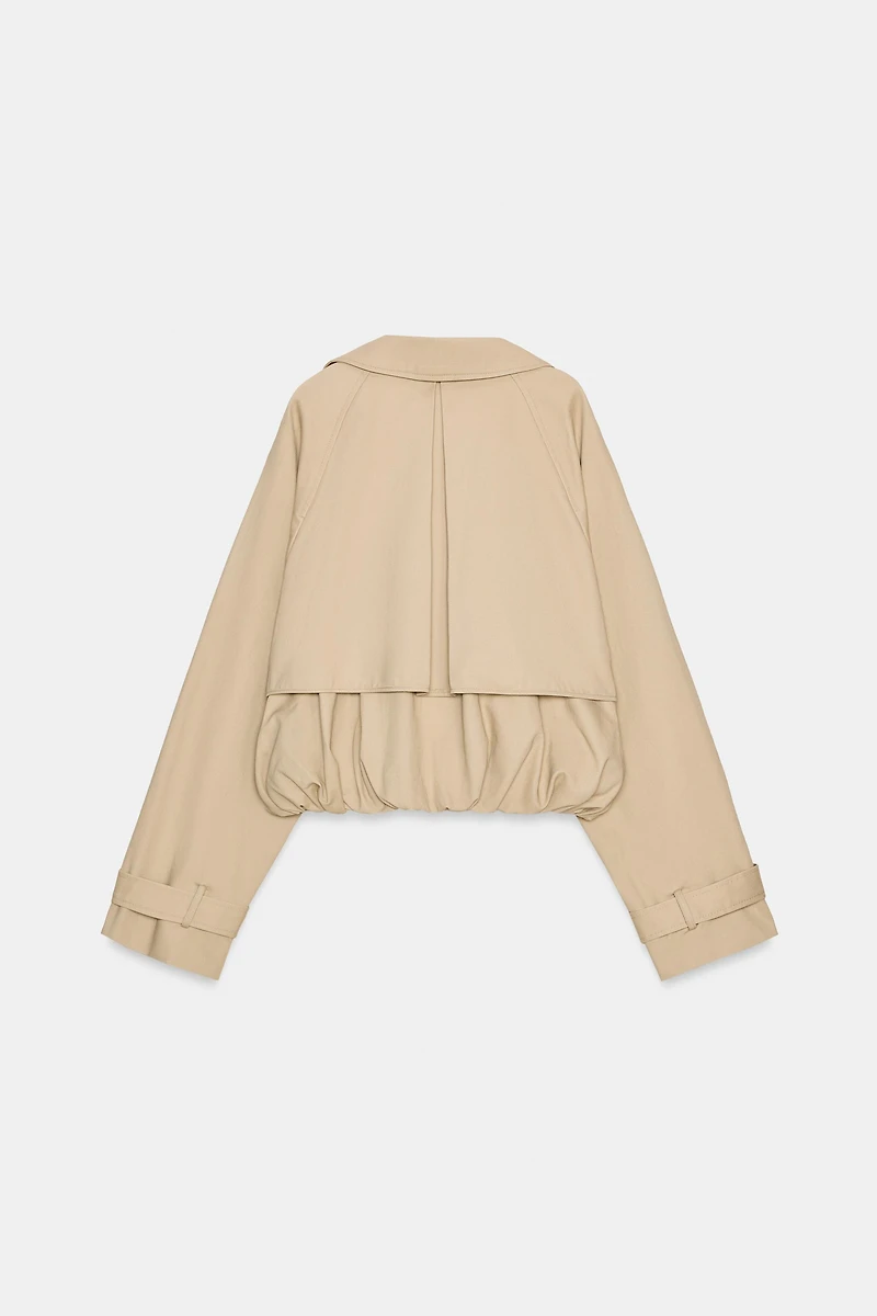 SHORT BALLOON TRENCH COAT