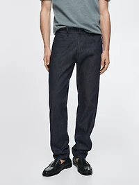 Lightweight tapered fit jeans