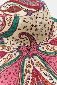 PAISLEY PRINT WIDE BRIM HAT