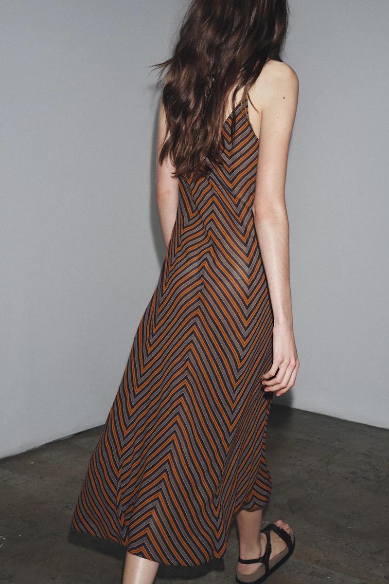 ZW COLLECTION STRIPED SLIP DRESS