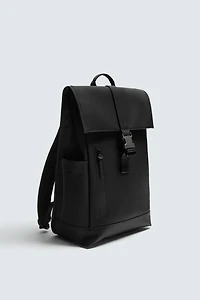 RUBBERIZED FLAP BACKPACK