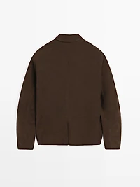 Nubuck leather blazer