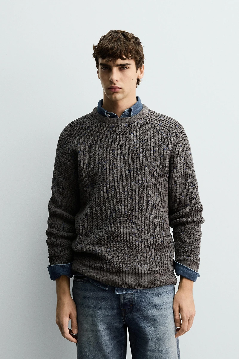 CONTRAST CHENILLE JUMPER