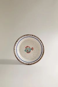 STONEWARE FISH SIDE PLATE