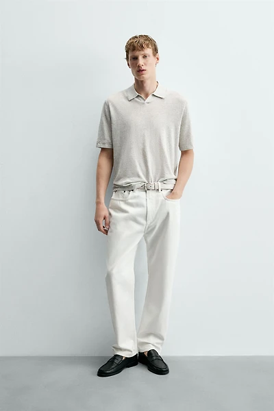 POLO EN MAILLE CHANVRE ET COTON