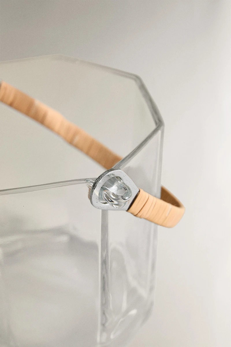 ENSEMBLE SEAU À GLACE VERRE ET PINCES