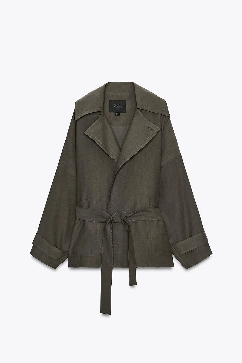 ZW COLLECTION FLOWY BELTED JACKET