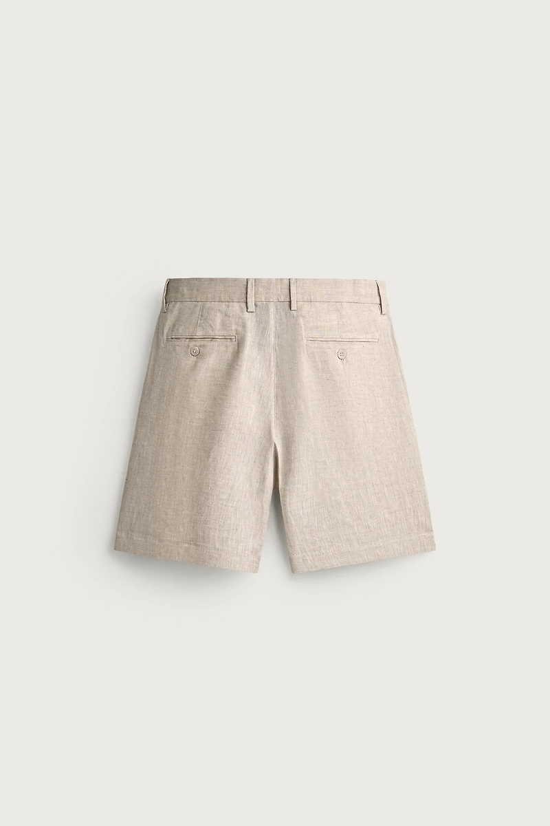 BERMUDA REGULAR FIT 100 % LIN