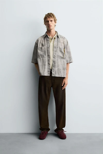 RELAXED FIT ABSTRACT PRINT SHIRT