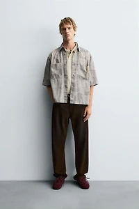 RELAXED FIT ABSTRACT PRINT SHIRT