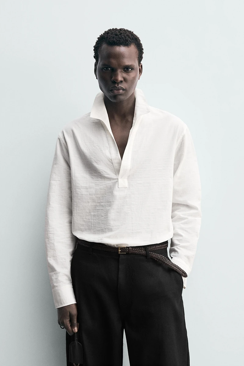 TEXTURED POLO SHIRT