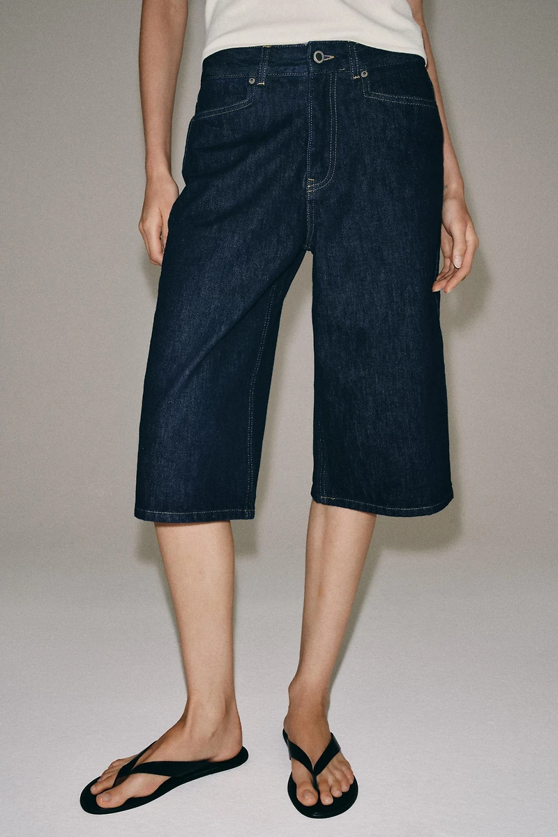 BERMUDA EN JEAN TAILLE MOYENNE ZW COLLECTION