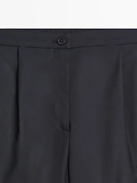 Pantalon à pinces et taille élastique