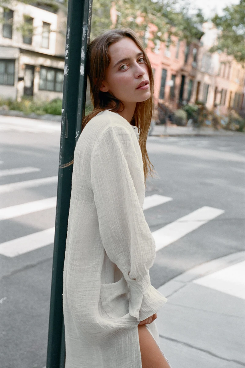 100% LINEN TUNIC DRESS