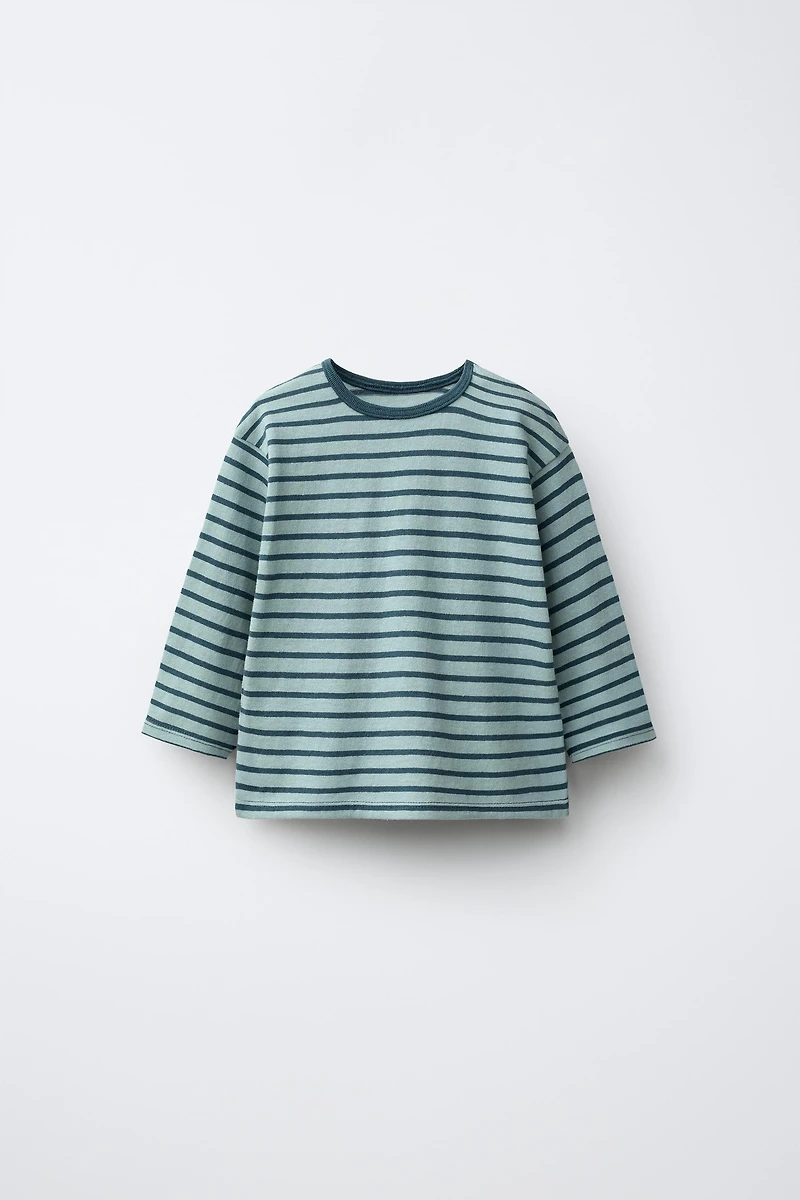 STRIPED LABEL T-SHIRT