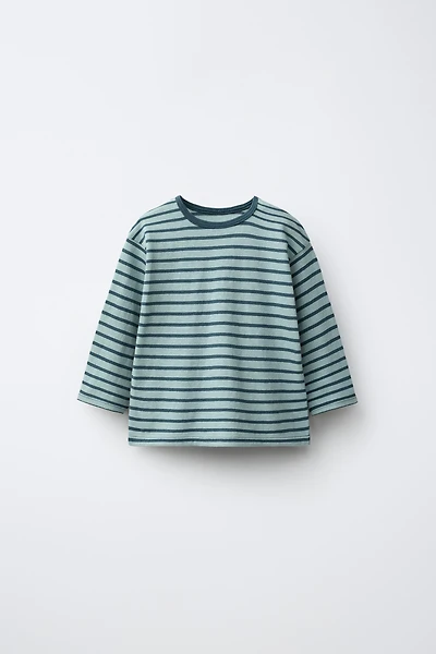 STRIPED LABEL T-SHIRT