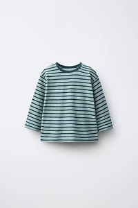 STRIPED LABEL T-SHIRT