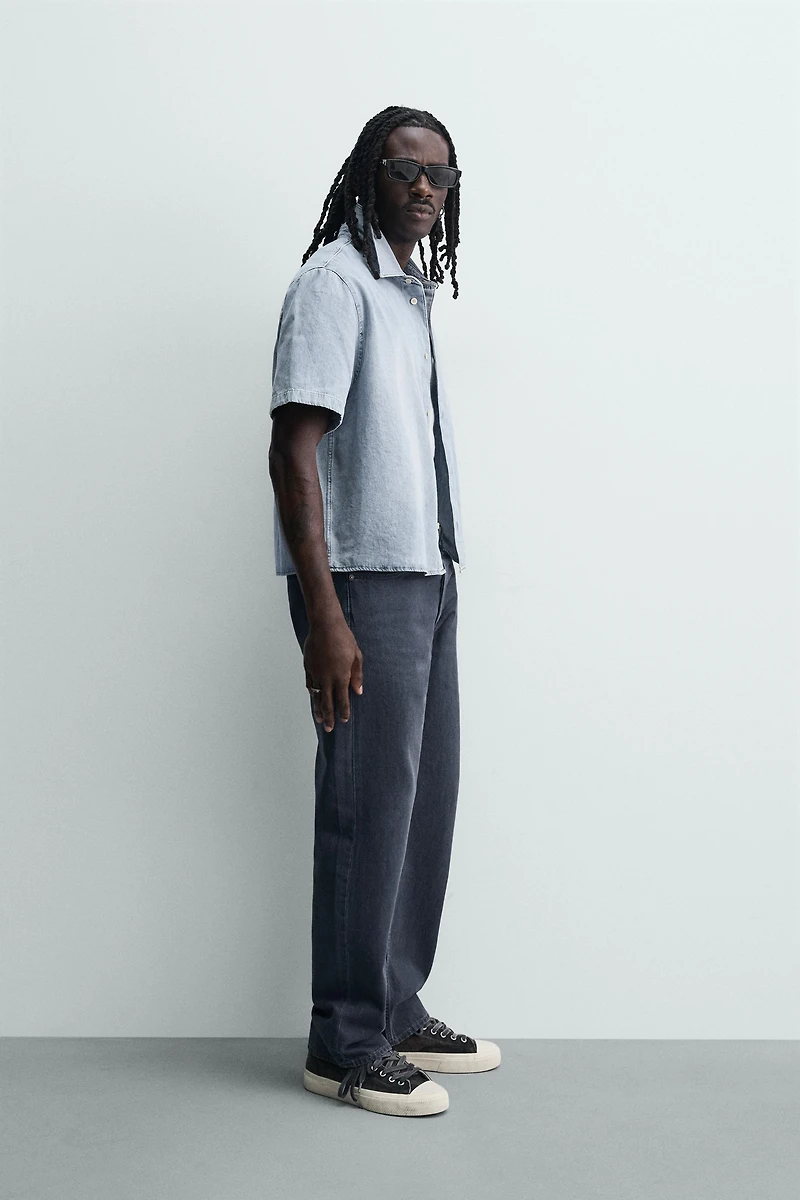 CHEMISE COUPE CARRÉE EN DENIM LÉGER