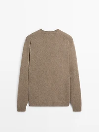 Pull en maille chinée à col rond