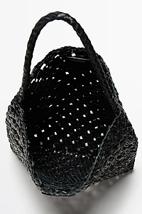 Medium braided nappa leather bag