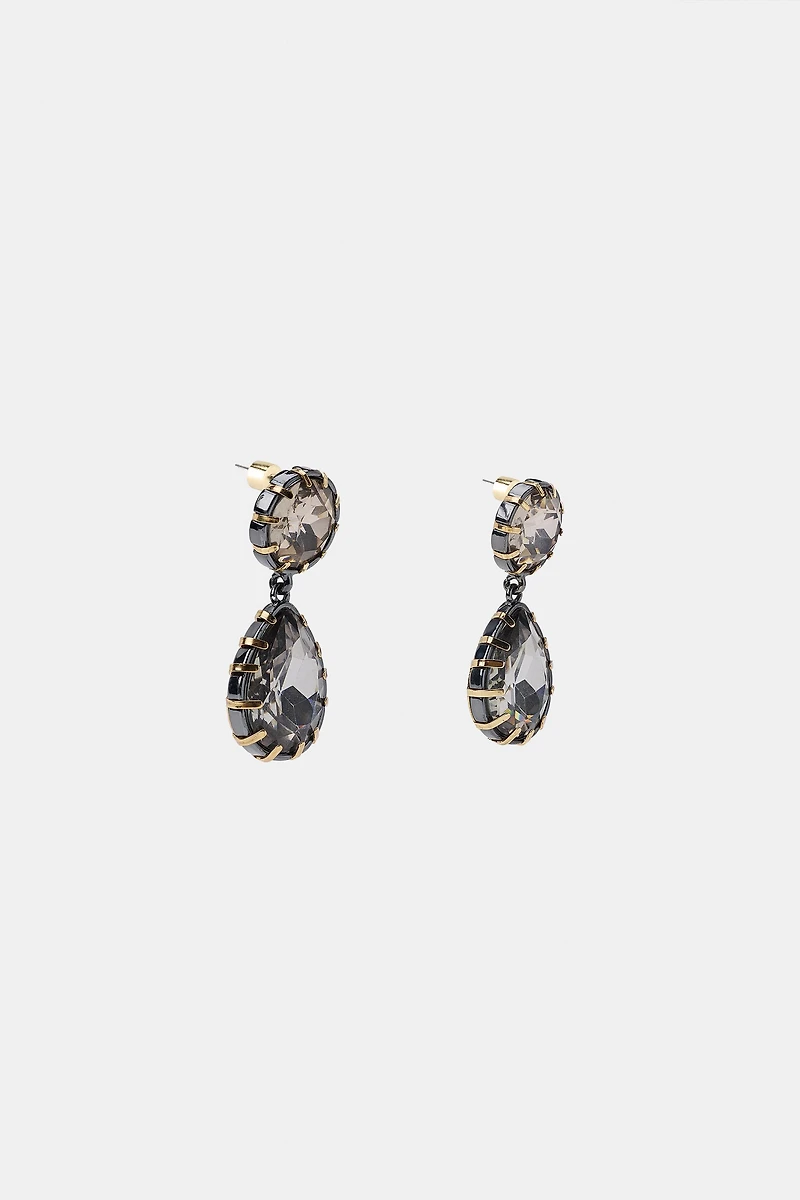 METALLIC JEWEL EARRINGS