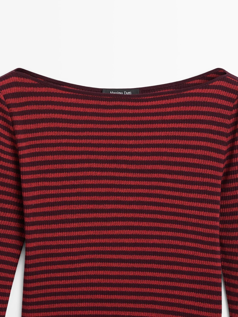 Striped long sleeve T-shirt