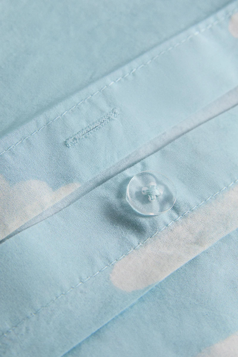 DRAP-HOUSSE ENFANT IMPRIMÉ NUAGES
