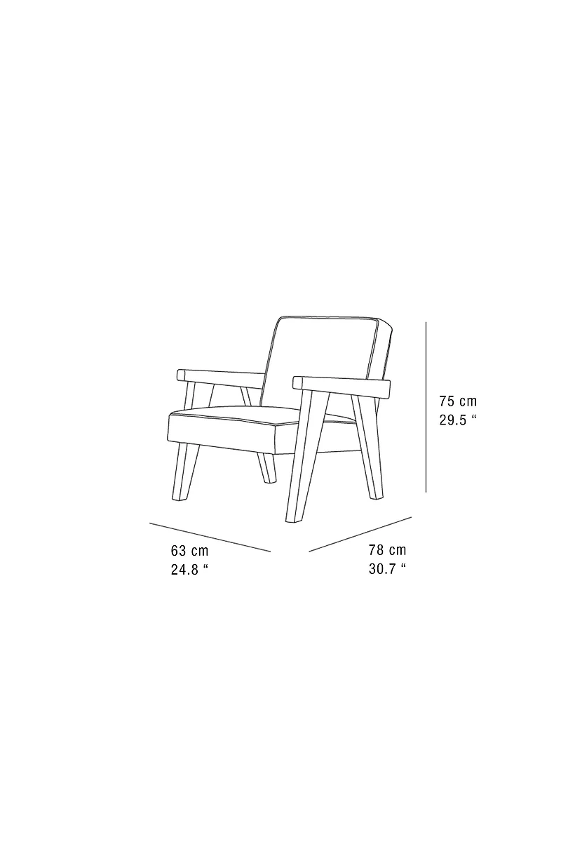 WALNUT UPHOLSTERED ACCENT CHAIR ZARA HOME BY BLASCO