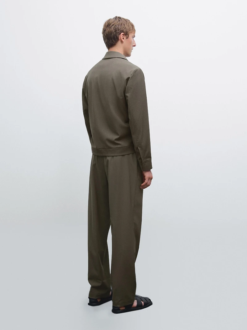 Total look wool blend jacket