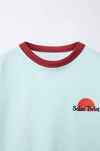 T-SHIRT BRODÉ LISERÉS CONTRASTE