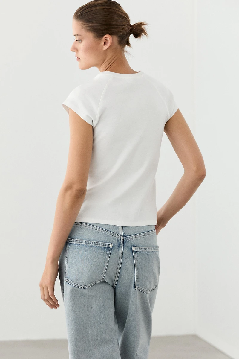 100% Cotton Short Sleeve Raglan T-Shirt