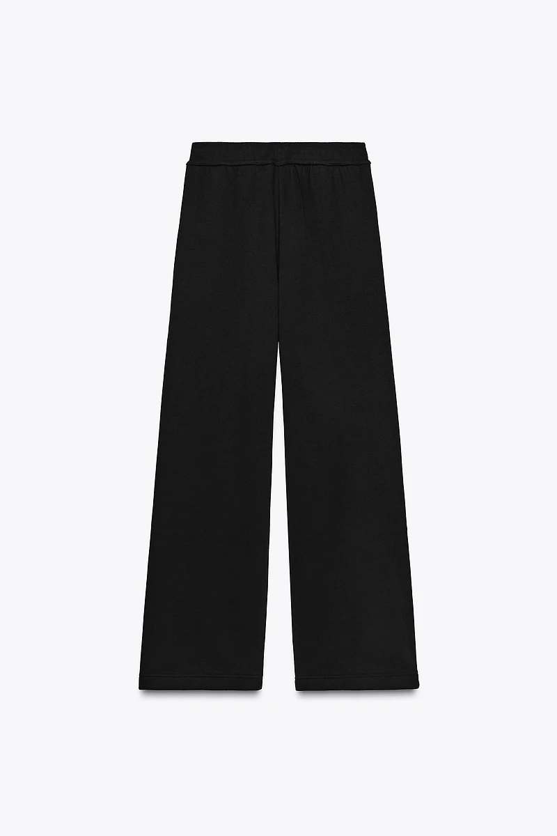 WIDE LEG FLEECE PANTS