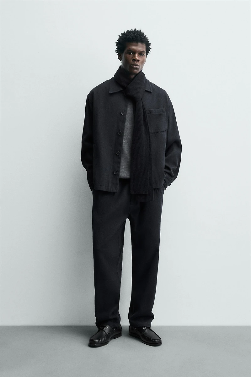 TEXTURED POCKET OVERSHIRT