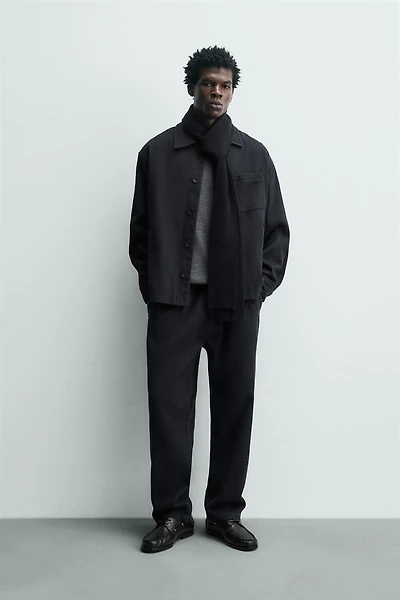 TEXTURED POCKET OVERSHIRT