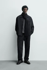 TEXTURED POCKET OVERSHIRT