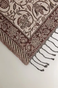 FLORAL JACQUARD BLANKET