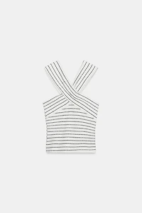 TOP BOUCLÉ CACHE-CŒUR
