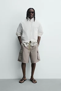 BERMUDA CARGO RELAXED FIT À CORDON