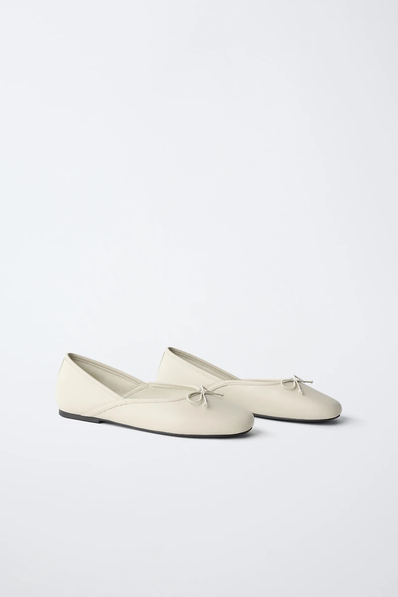 LEATHER BALLET FLATS
