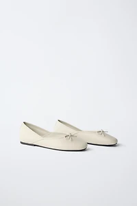 LEATHER BALLET FLATS