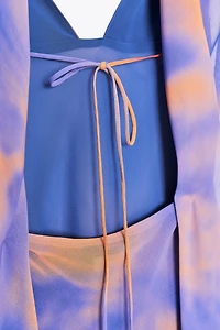 FOULARD PRINT LONG DRESS
