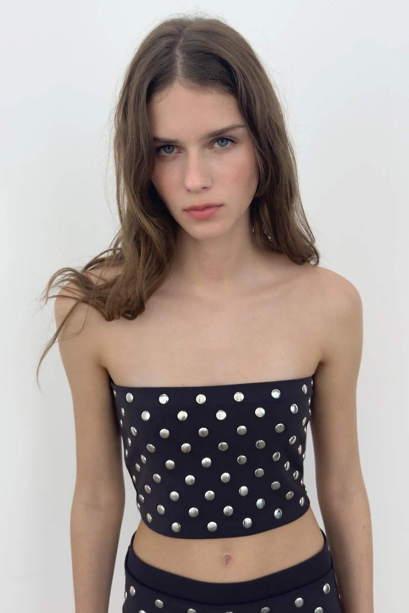 STUDDED BANDEAU TOP