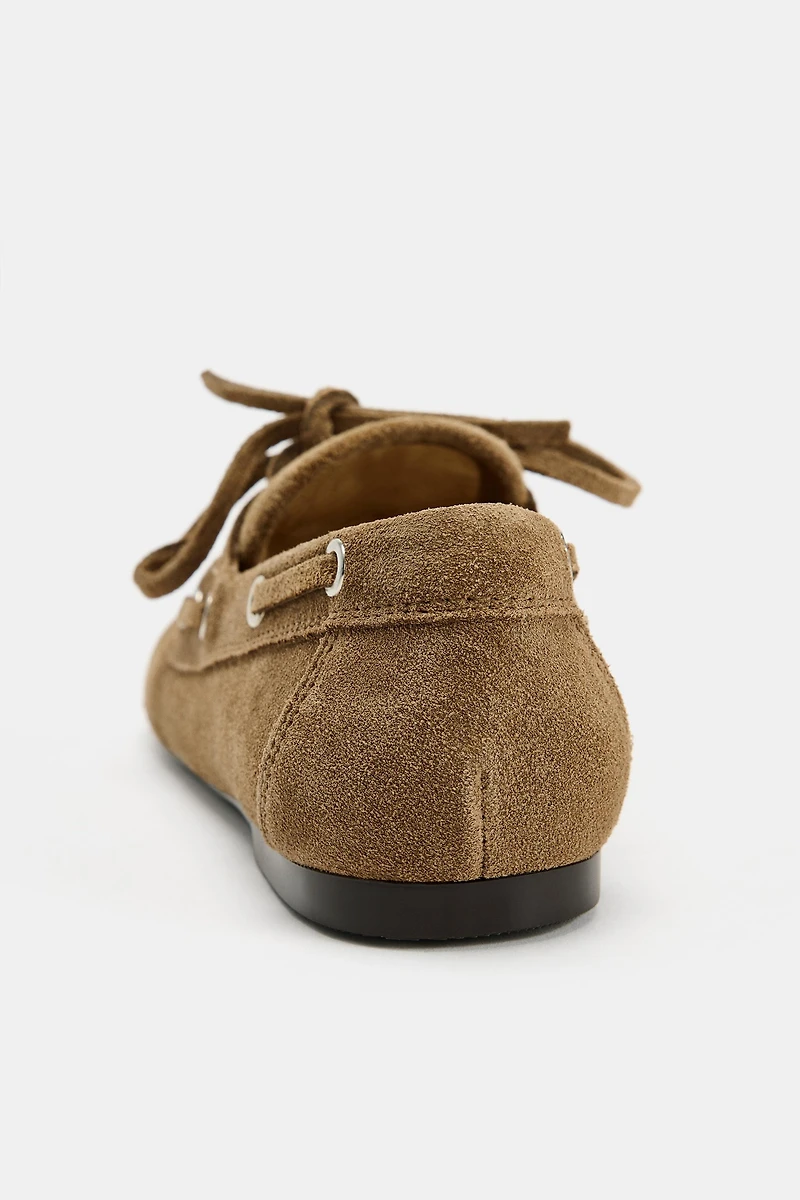 SUEDE NAUTICAL LOAFERS