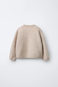 EMBROIDERED KNIT SWEATER WITH WOOL
