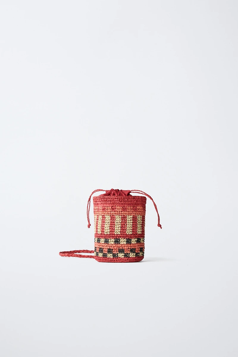 RAFFIA CROSSBODY BAG
