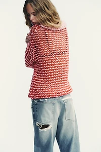 PULL EN MAILLE COL POLO AVEC LAINE