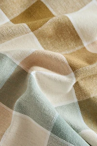 DYED THREAD CHECK TABLECLOTH