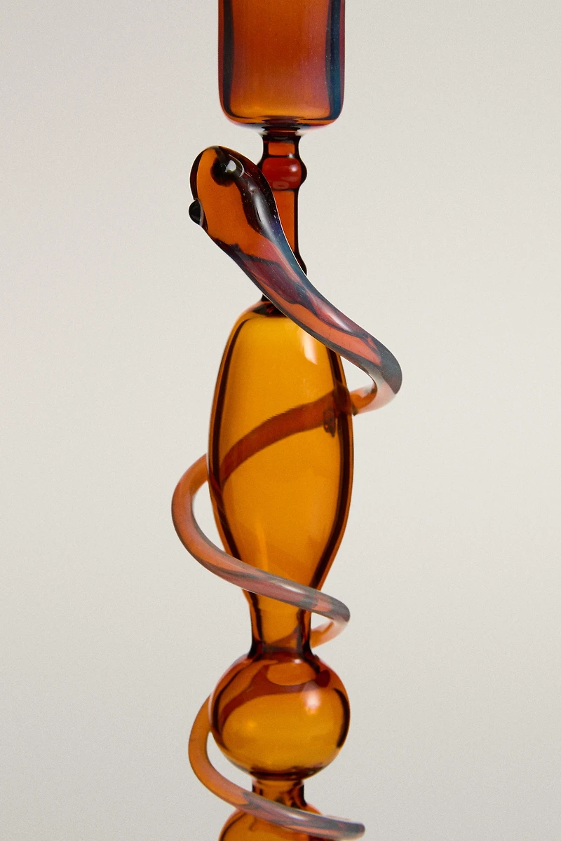 BOROSILICATE SNAKE CANDLESTICK | MARISA BERENSON